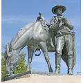 large outdoor decorations metal craft western cowboy statues for garden